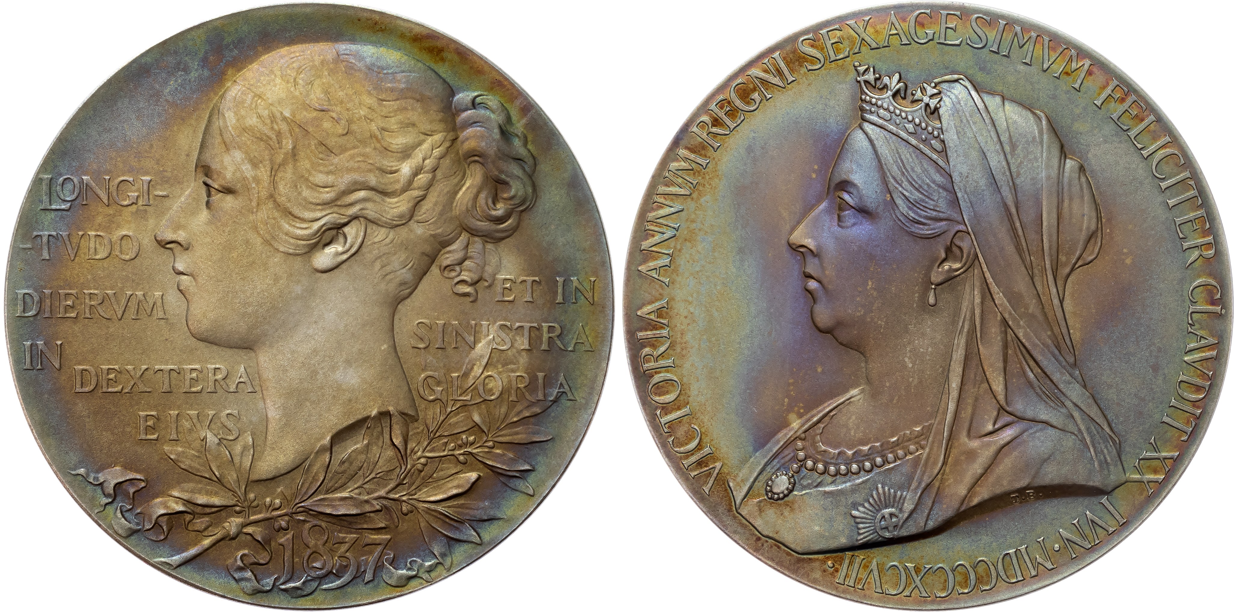 Victoria (1837-1901) Diamond Jubilee of Queen Victoria, official Royal Mint small silver medal (26mm/9.60gm), 1897.
