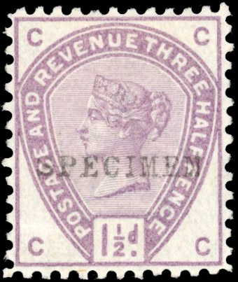 GB SG 188 1884 1½d perf 12 Specimen