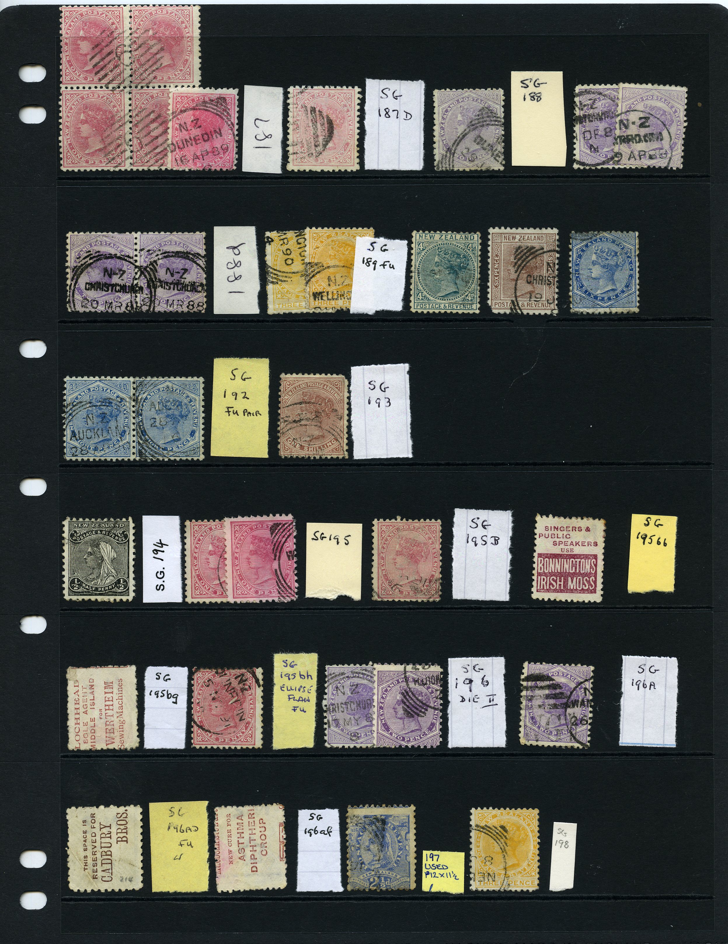 1882-1900 Postage & Revenue horizontal mesh...