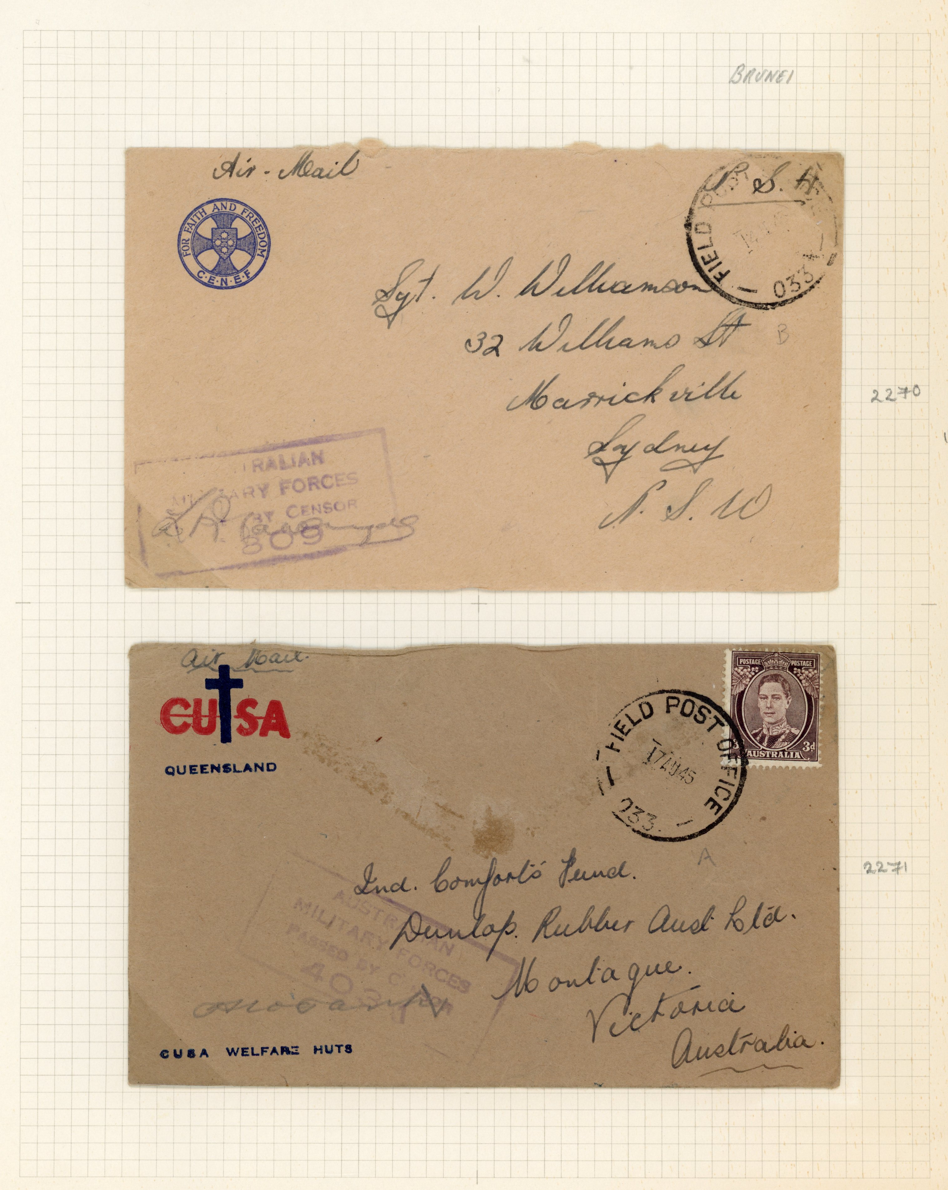 Brunei 1945 covers, Australian forces