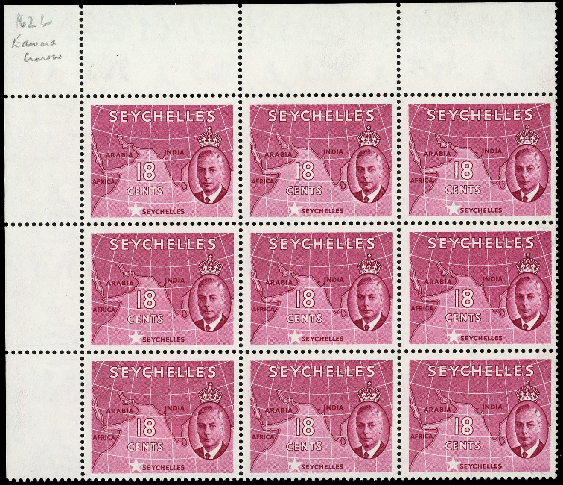 Seychelles SG 162b block mint