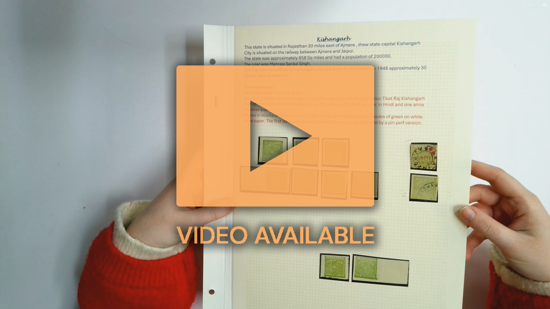 I.F.S Kishangarh SG 1-20 mint and used collection