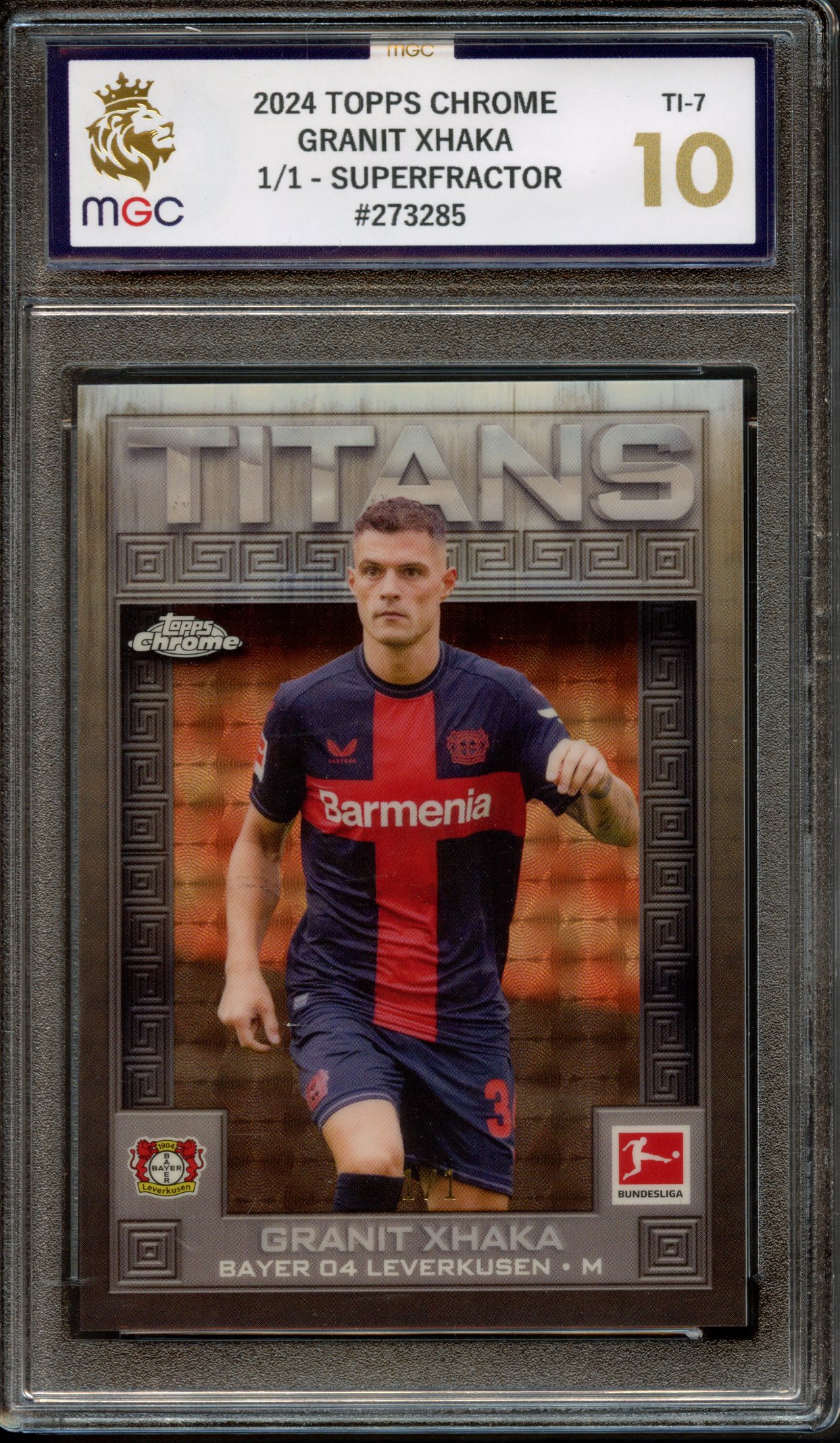 MGC 10 204 Topps Chrome Granit Xhaka 1/1 Superfractor