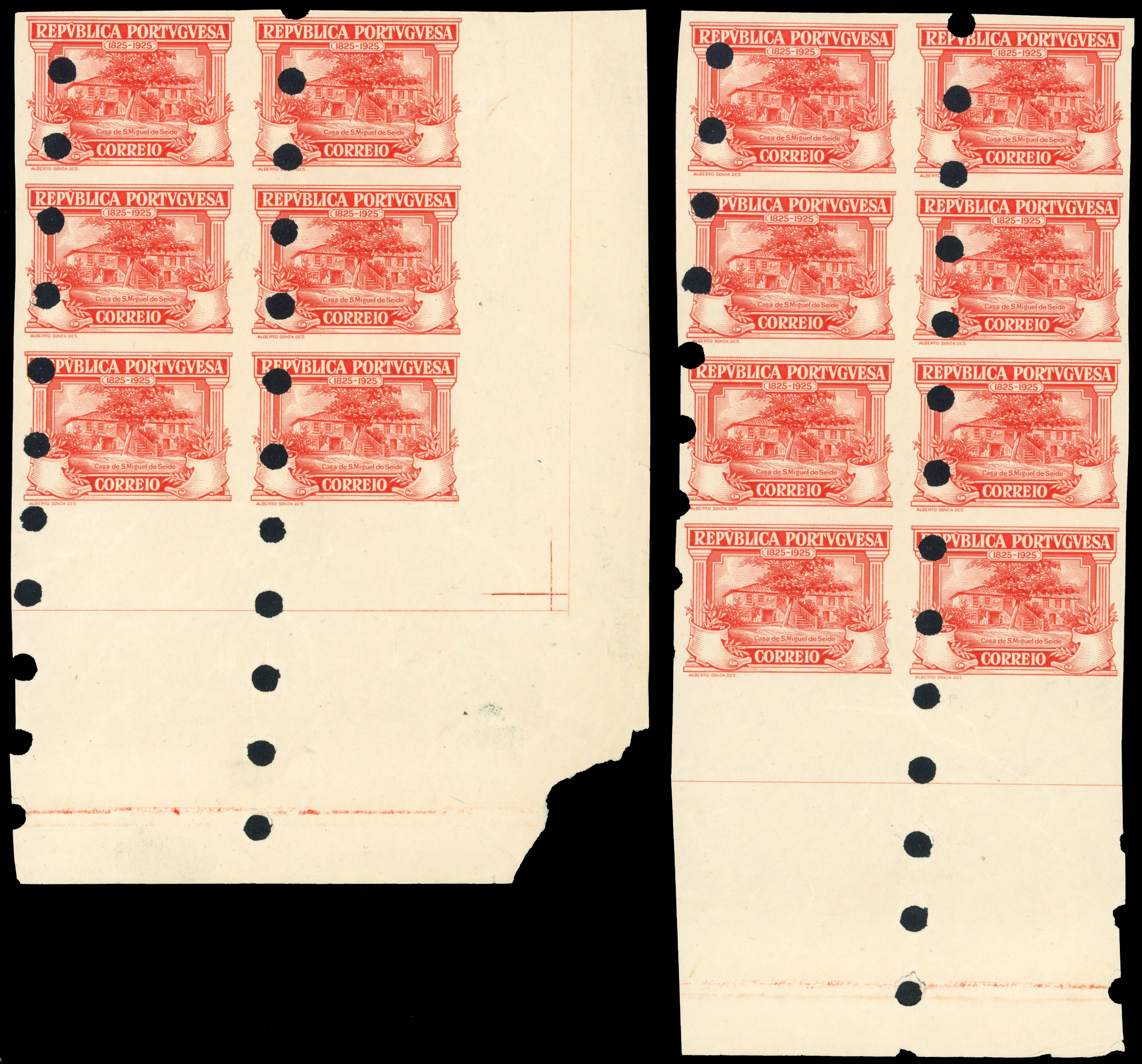 Mexico 1899 and 1903 printer's plate proofs plus similar Portugal