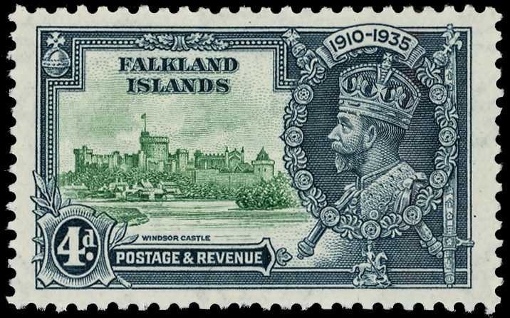 1935 Silver Jubilee 4d green and...