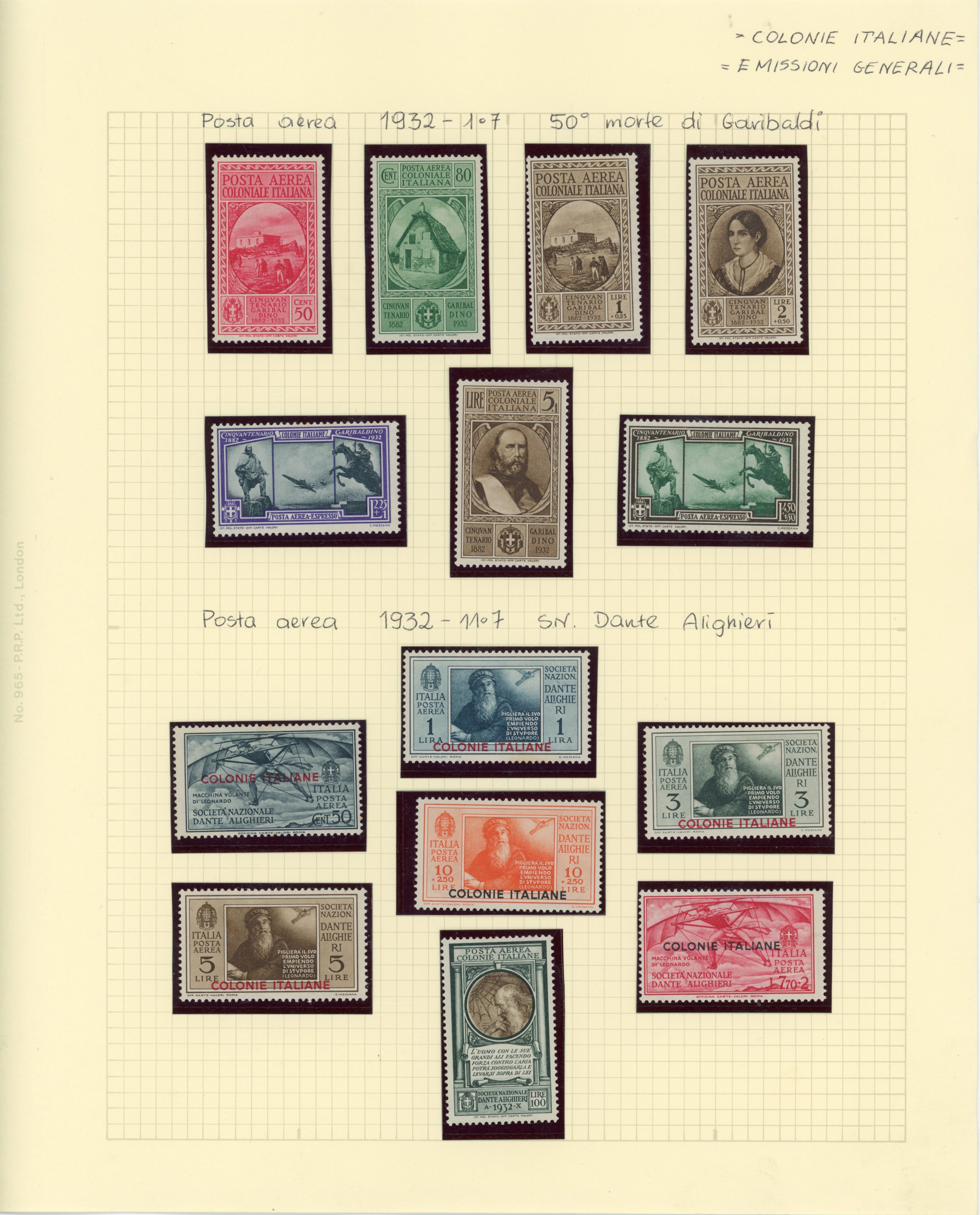 Italian Colonies General Issues unused collection on pages