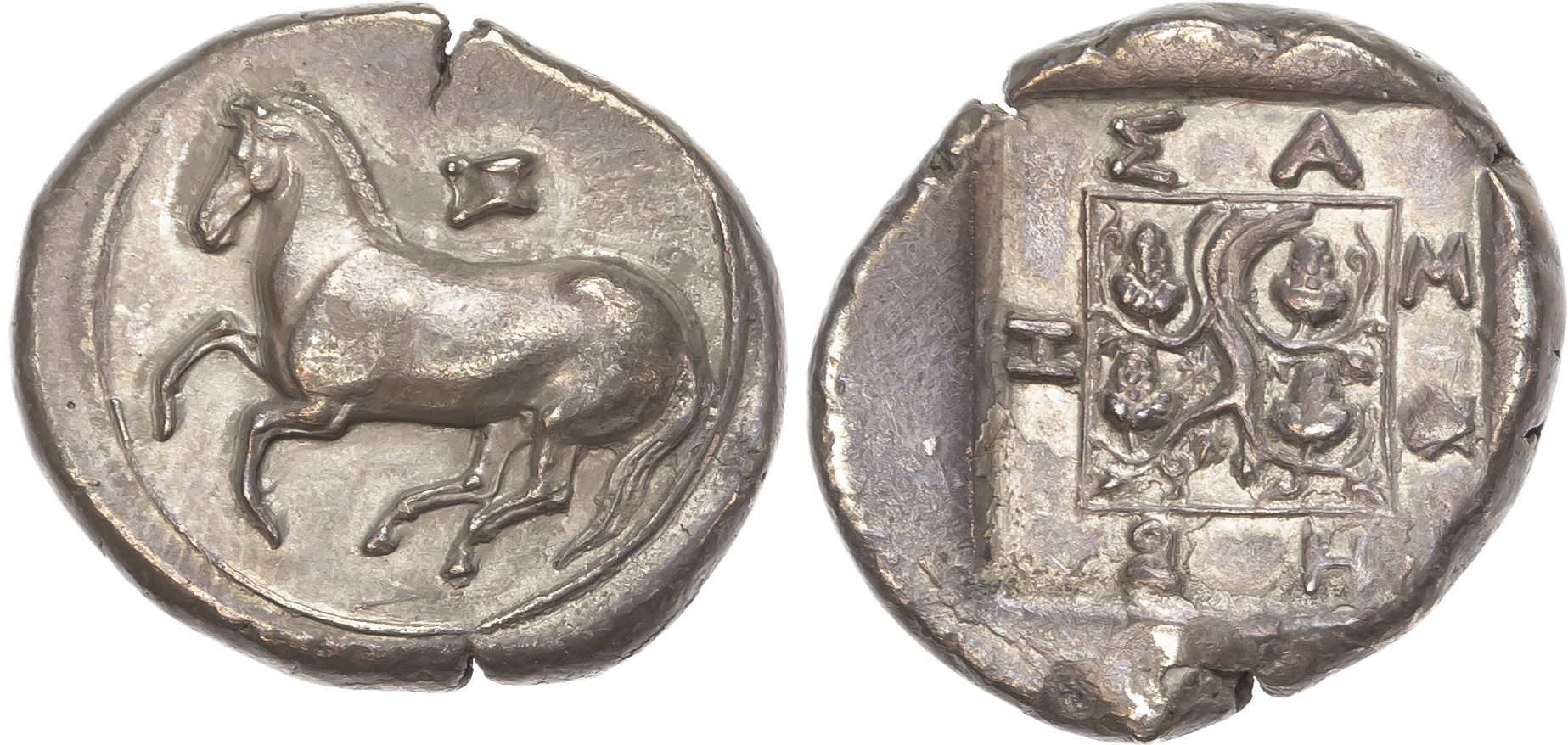 Thrace, Maroneia (c. 400-377 BC) AR Stater, Ebesas, magistrate, 12.73g. 