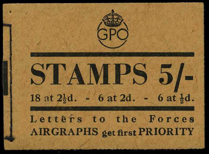 1944 (June) 5/- booklet with Type BD29...