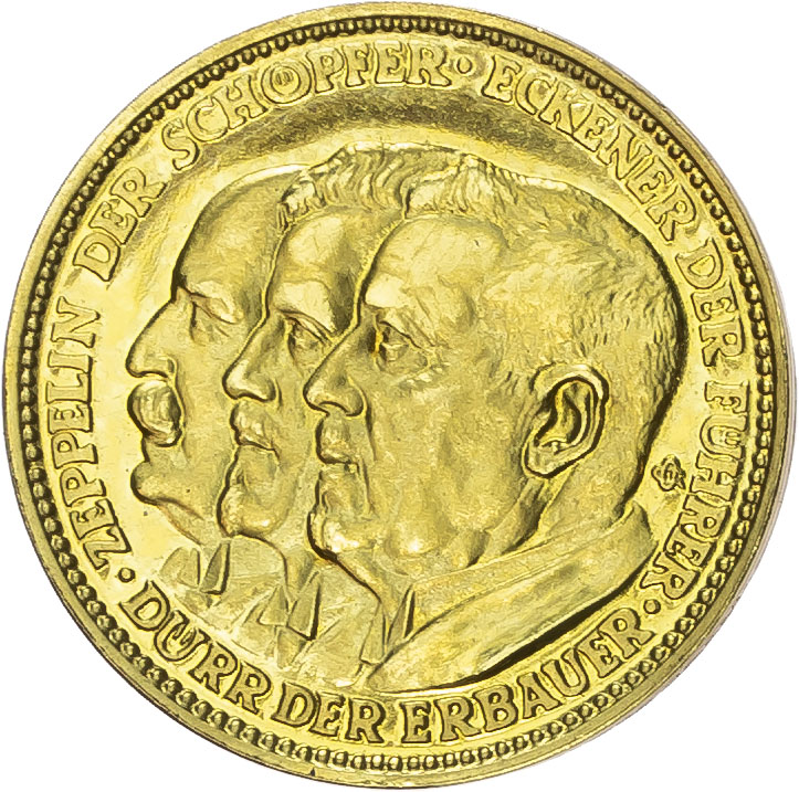 Germany. Maiden Voyage of Graf Zeppelin Airship AV Medal. 1929. 