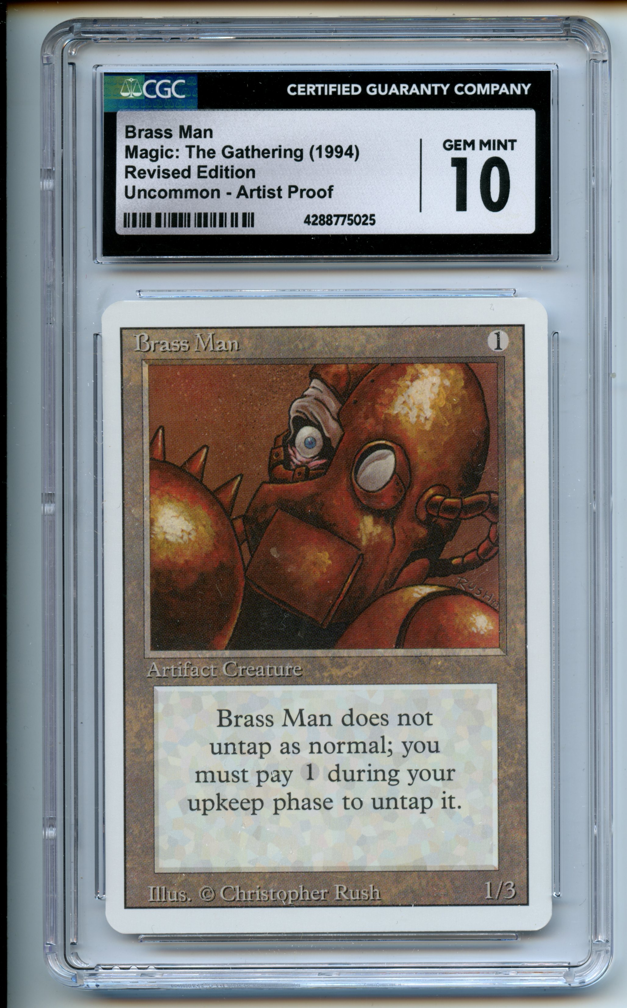 Magic: The Gathering - Brass Man Artist Proof - Revised - CGC 10