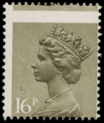 1983 16p olive-drab approx 5mm...