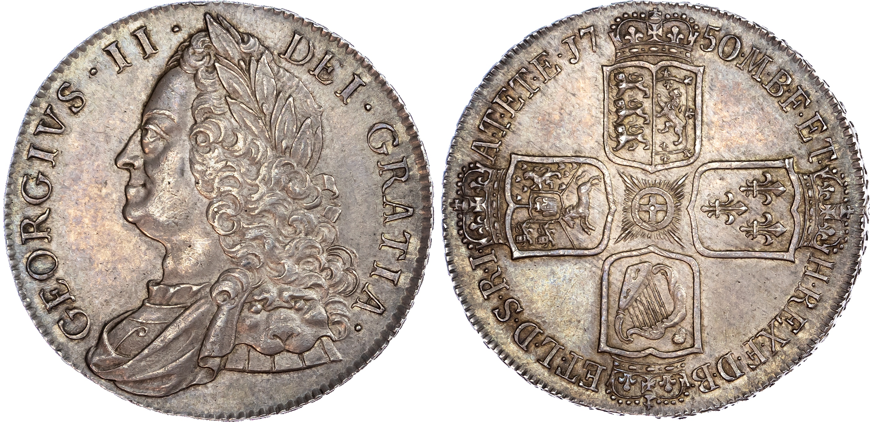 George II (1727-1760), Crown, 1750 VICESIMO QUARTO.