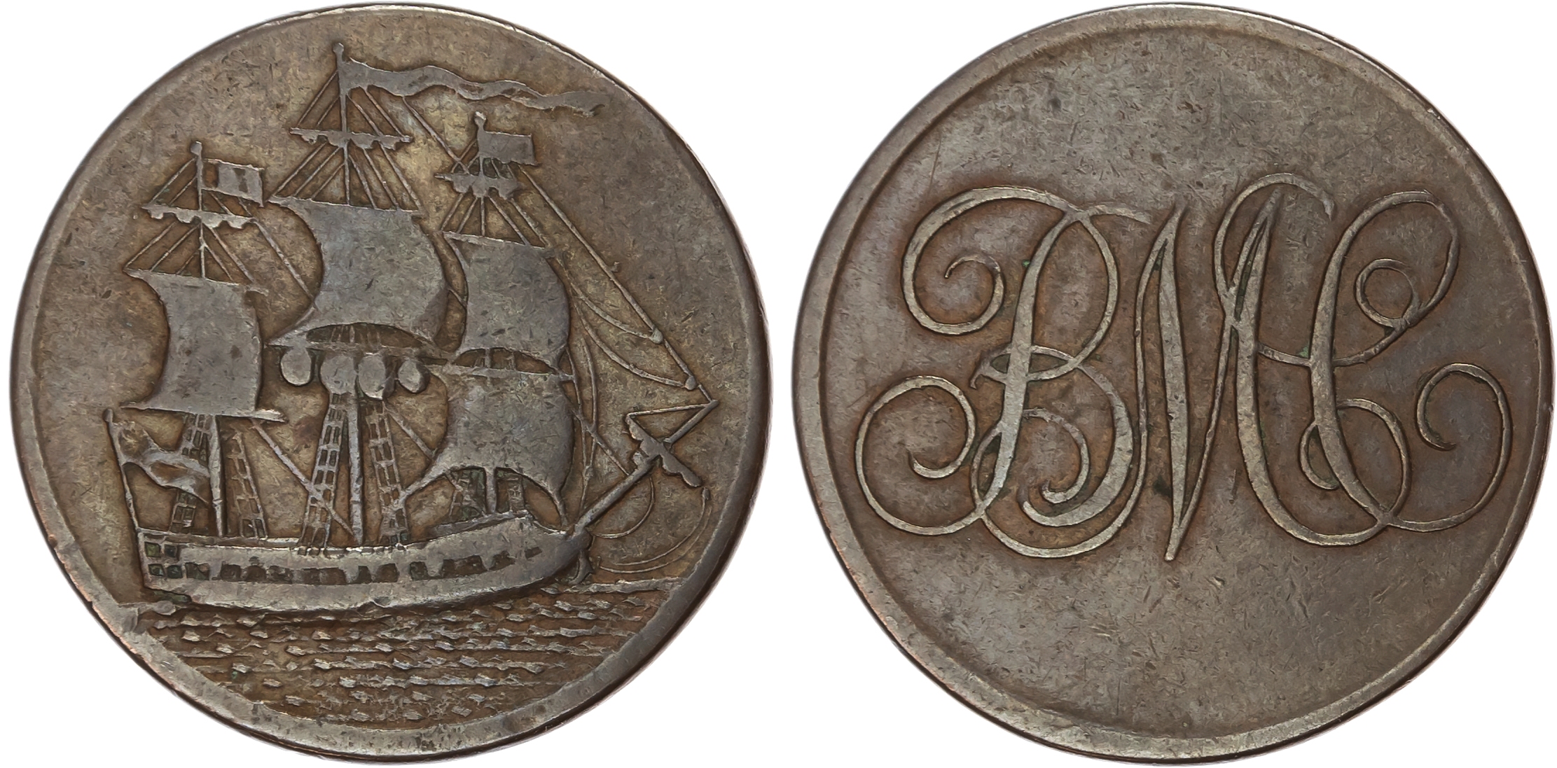 NEWCASTLE ON TYNE, (KIBBLESWORTH), Co. Dur. Harrison Cooke & Co. (Bewicke Main Colliery?) Halfpenny undated, C…