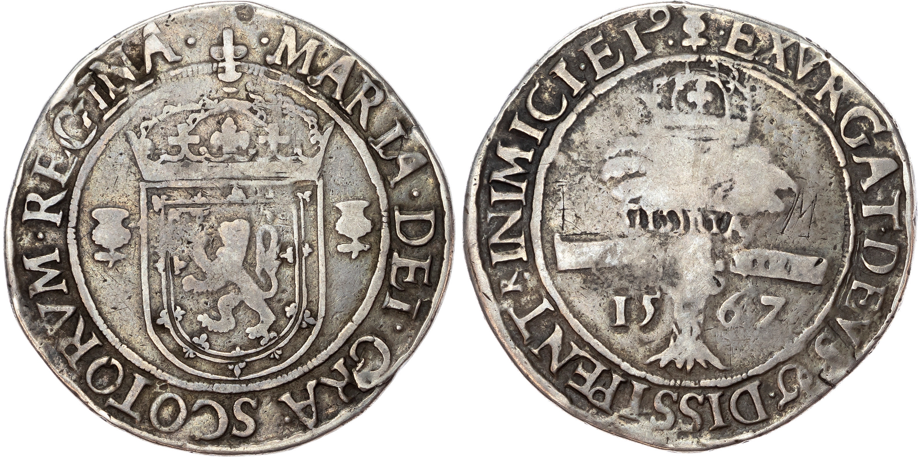 Scotland, Mary (1542-1567) Ryal, 1567, fourth period (Mary and Henry Darnley), type II.