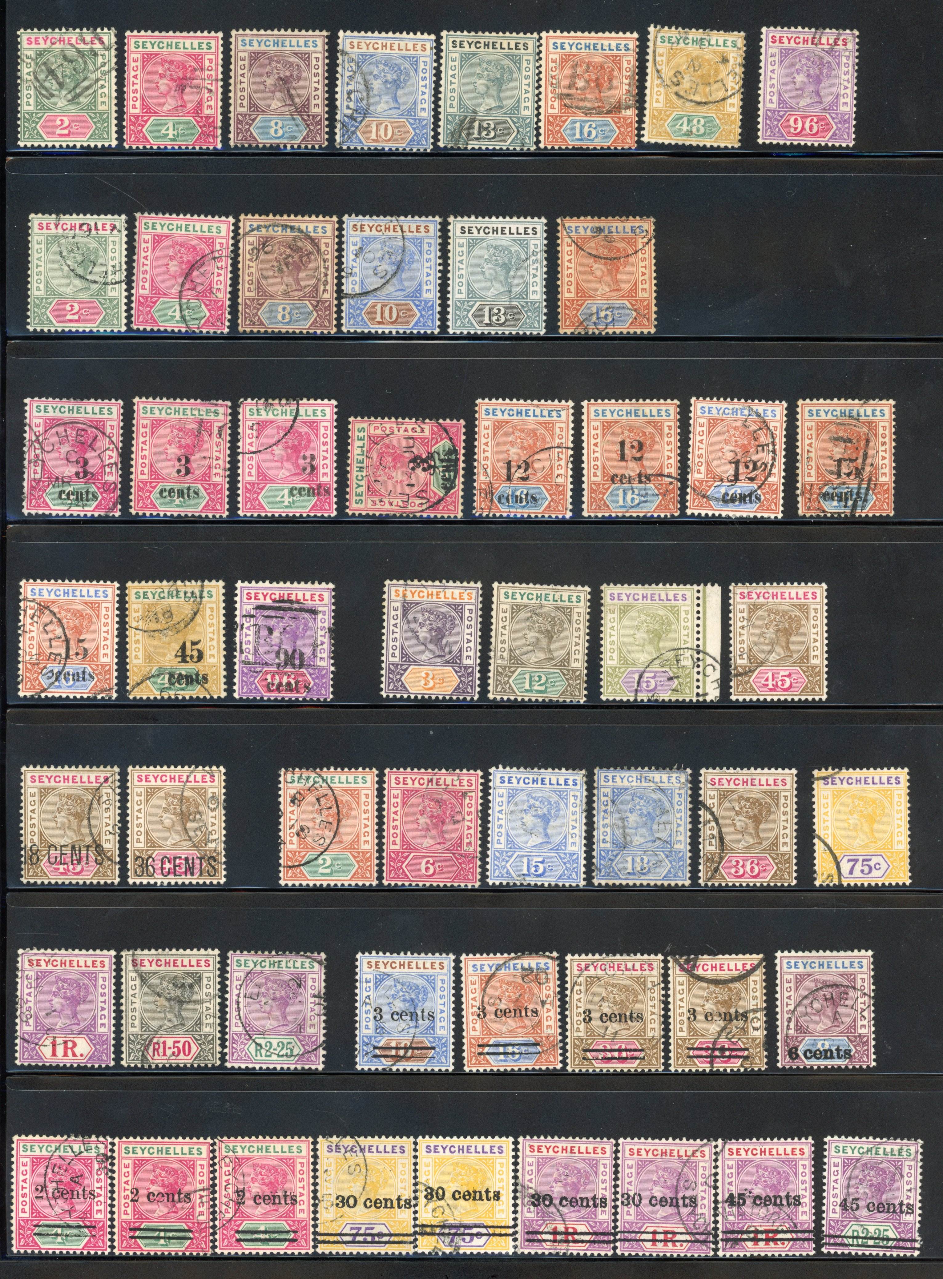 Seychelles 1890-1932 collection used
