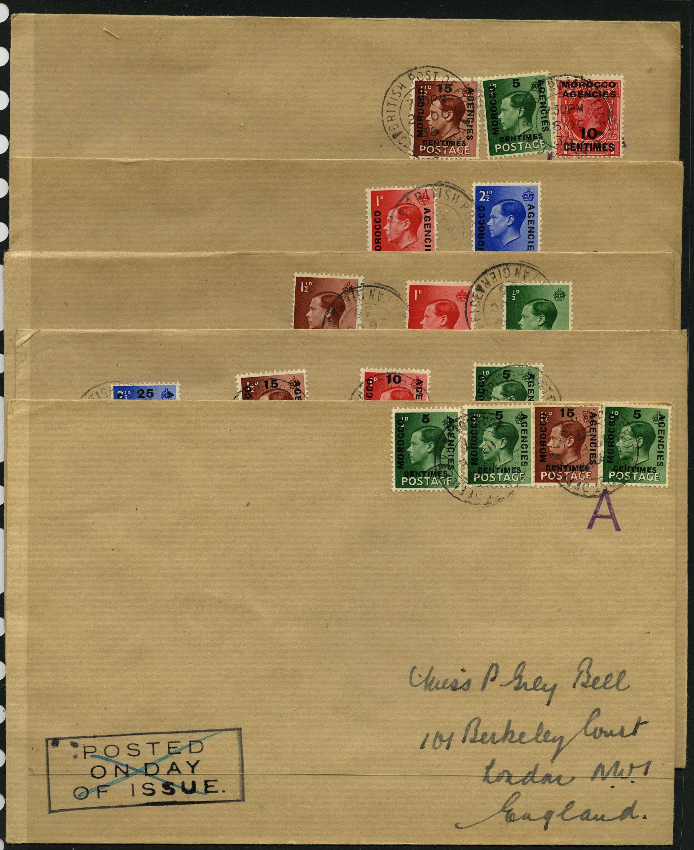 1936 (26th Oct) KEVIII issues for...