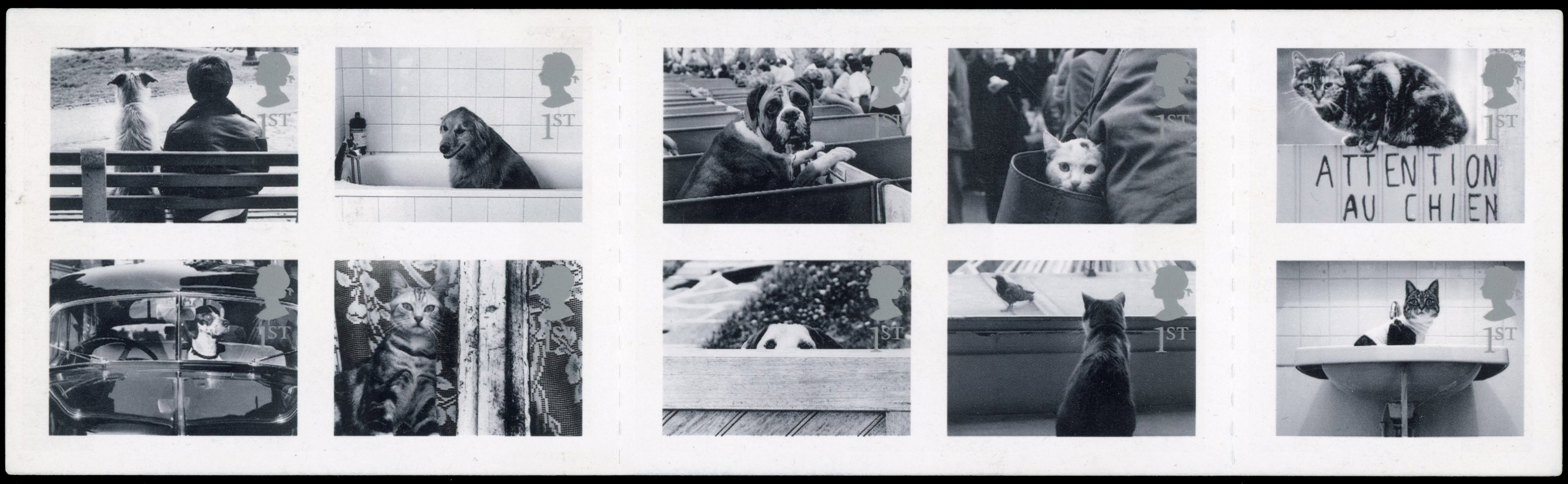 GB SG 2187aa 2001 Cats and Dogs imperf sheetlet mint