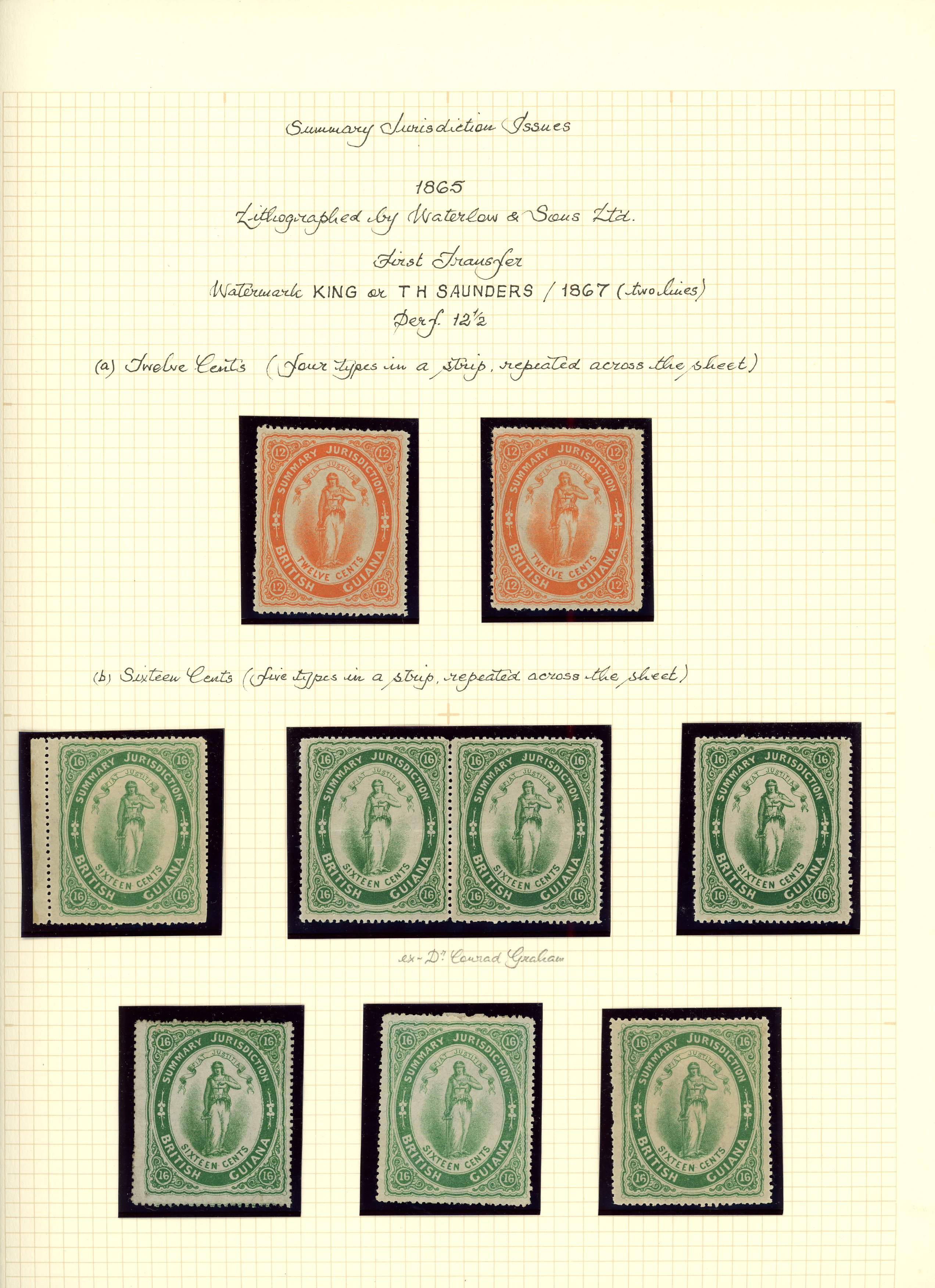 Summary Jurisdiction: 1866-91 Perf 12½...