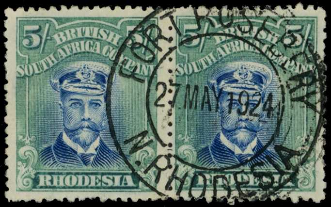 1922-3 5/- Head Die IIIB, perf 14, white...