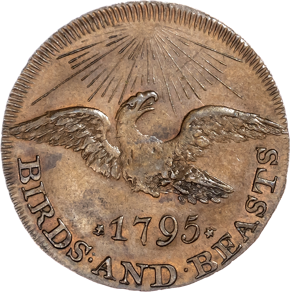 London - Strand, Gilbert Pidcock (zoo/menagerie owner) Halfpenny undated