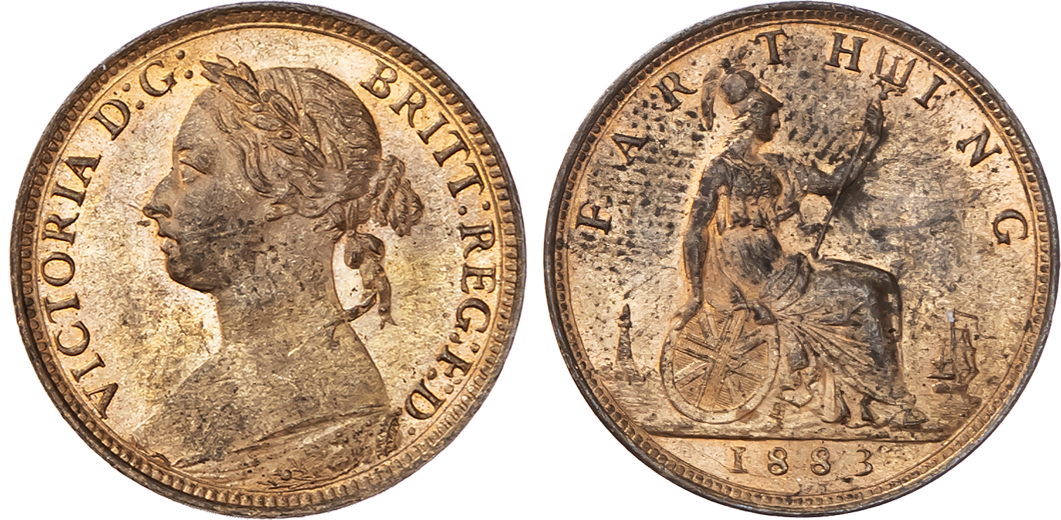 Victoria (1837-1901) Farthing, 1883.
