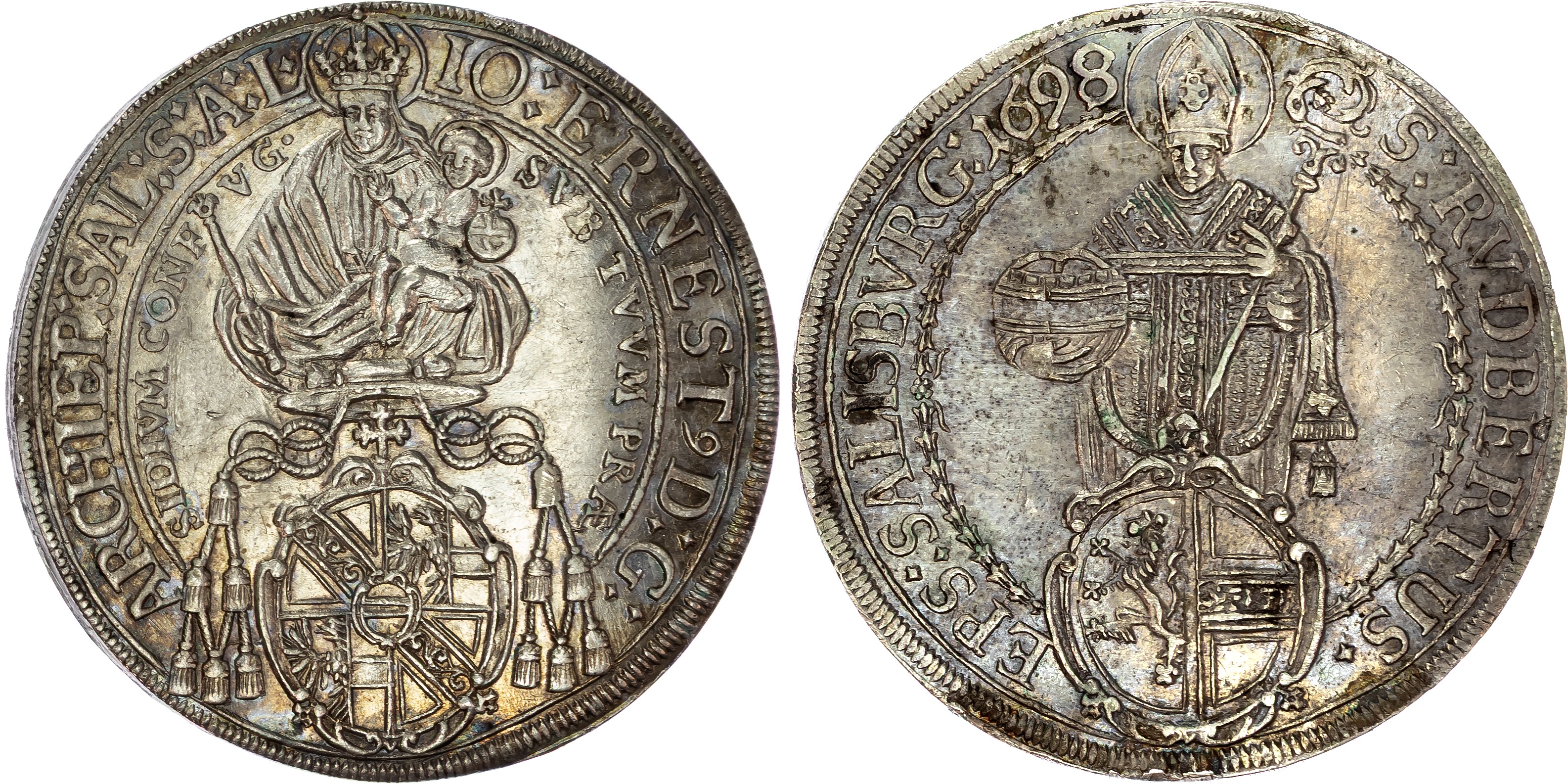 Austria, Salzburg, Johann Ernst von Thun und Hohenstein (1687-1709), silver Taler, 1698/7, Salzburg, 29.06g (D…