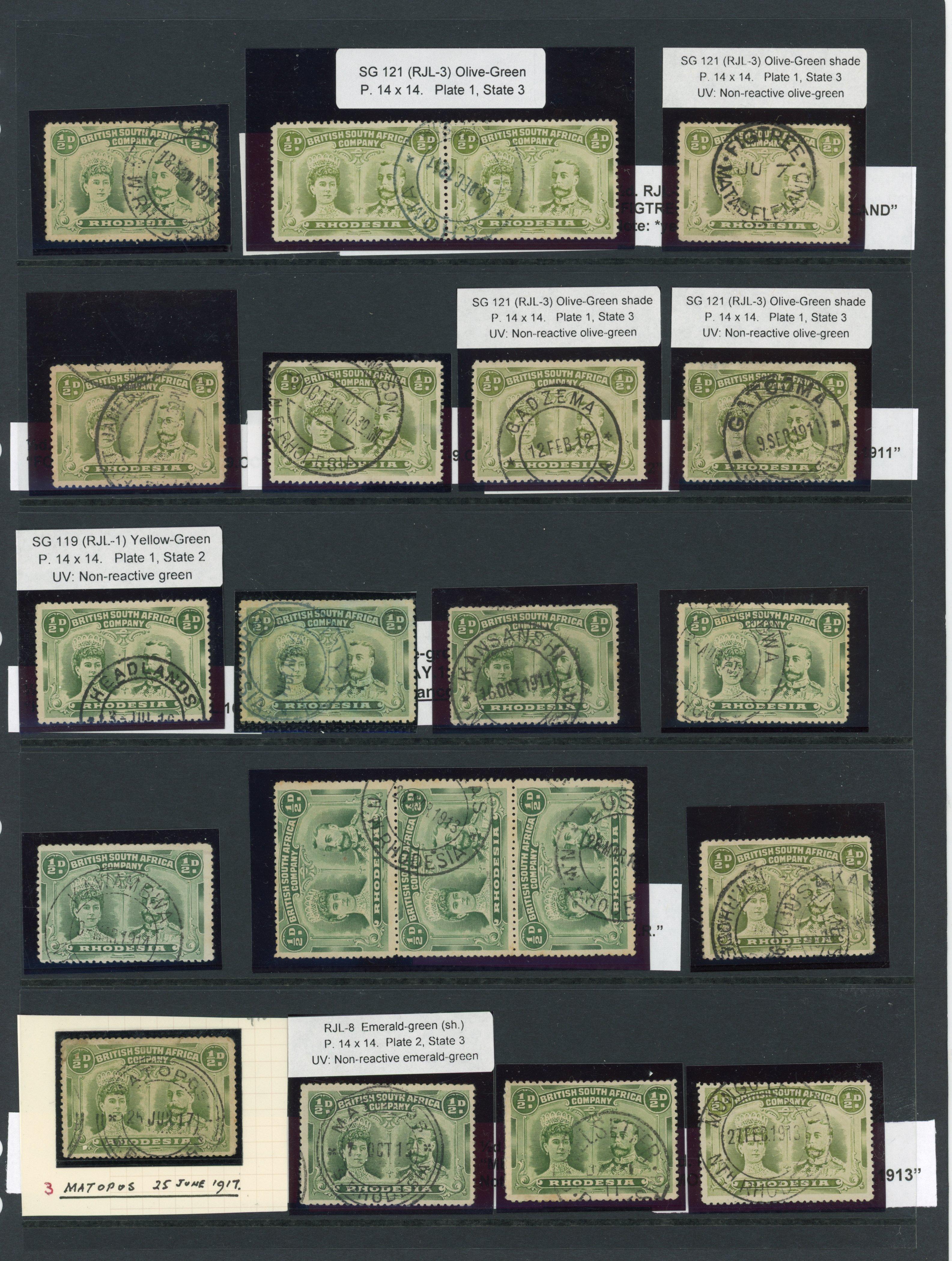 Double Heads ½d cancels collection