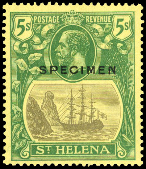 St Helena SG 110as Broken Mast Specimen