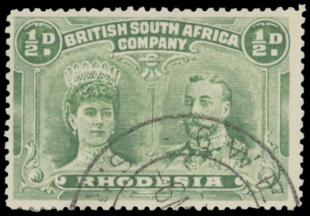 ½d dull green SG 122 with Gwelo CTO