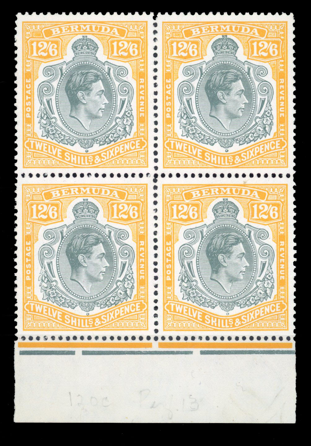 Bermuda SG 120e block mint