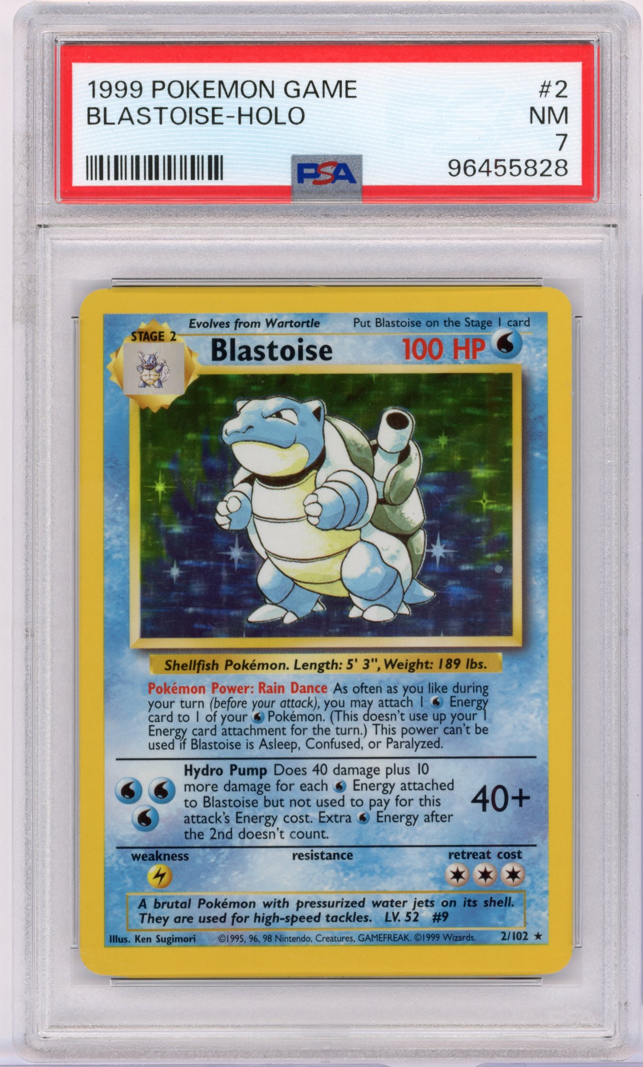PSA 7 Blastoise #2 Holo Base Set
