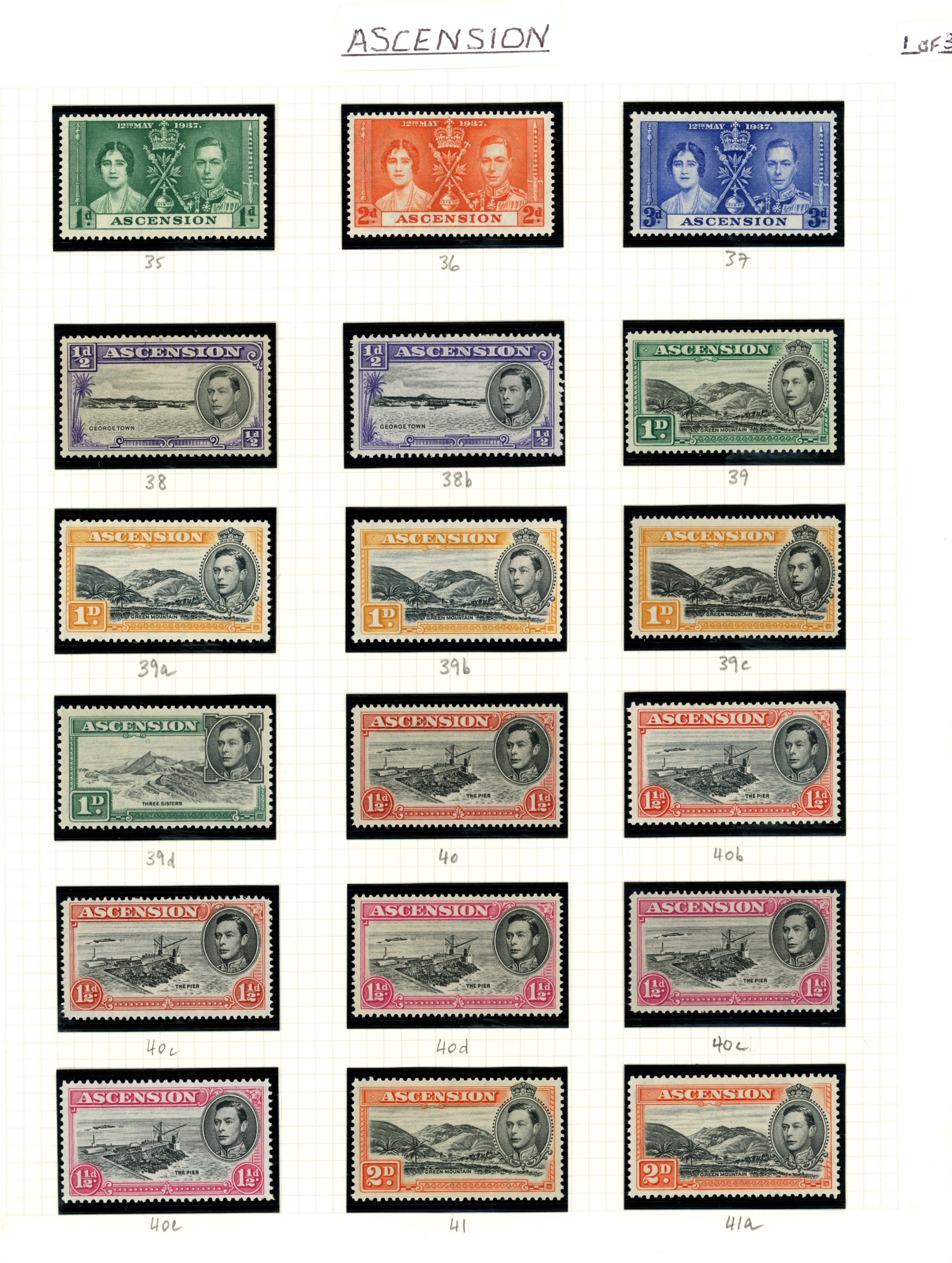 1937-51 mint collection (43 stamps) on...