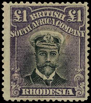 1917-20 £1 Head Die II, perf 14. Part...