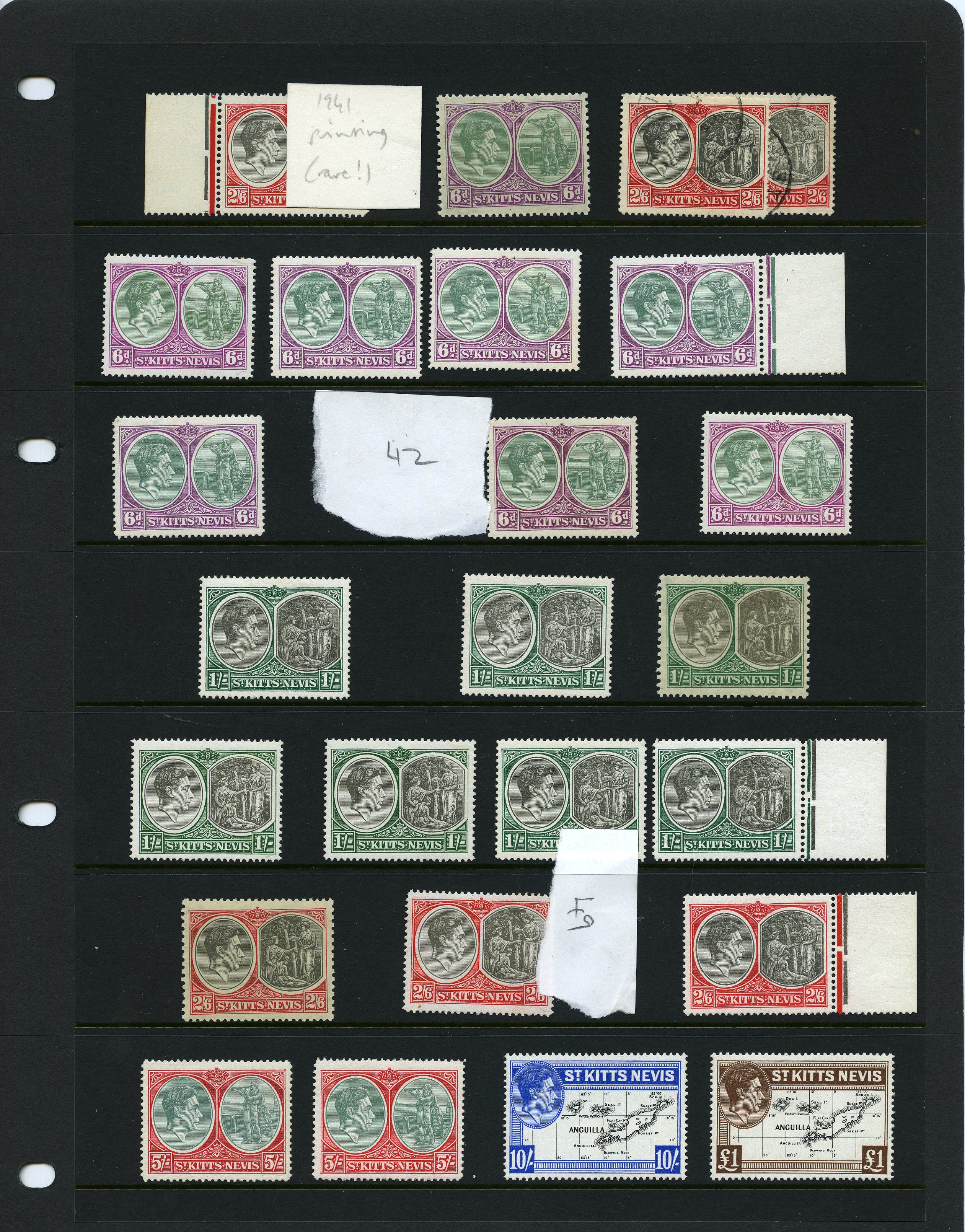 1938-50 set mainly mint study on Hagner...