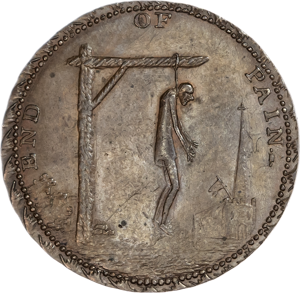 Birmingham (listed under London by D&H), John Hancock with John Jorden (die engravers) uniface obverse die trial Halfpenny