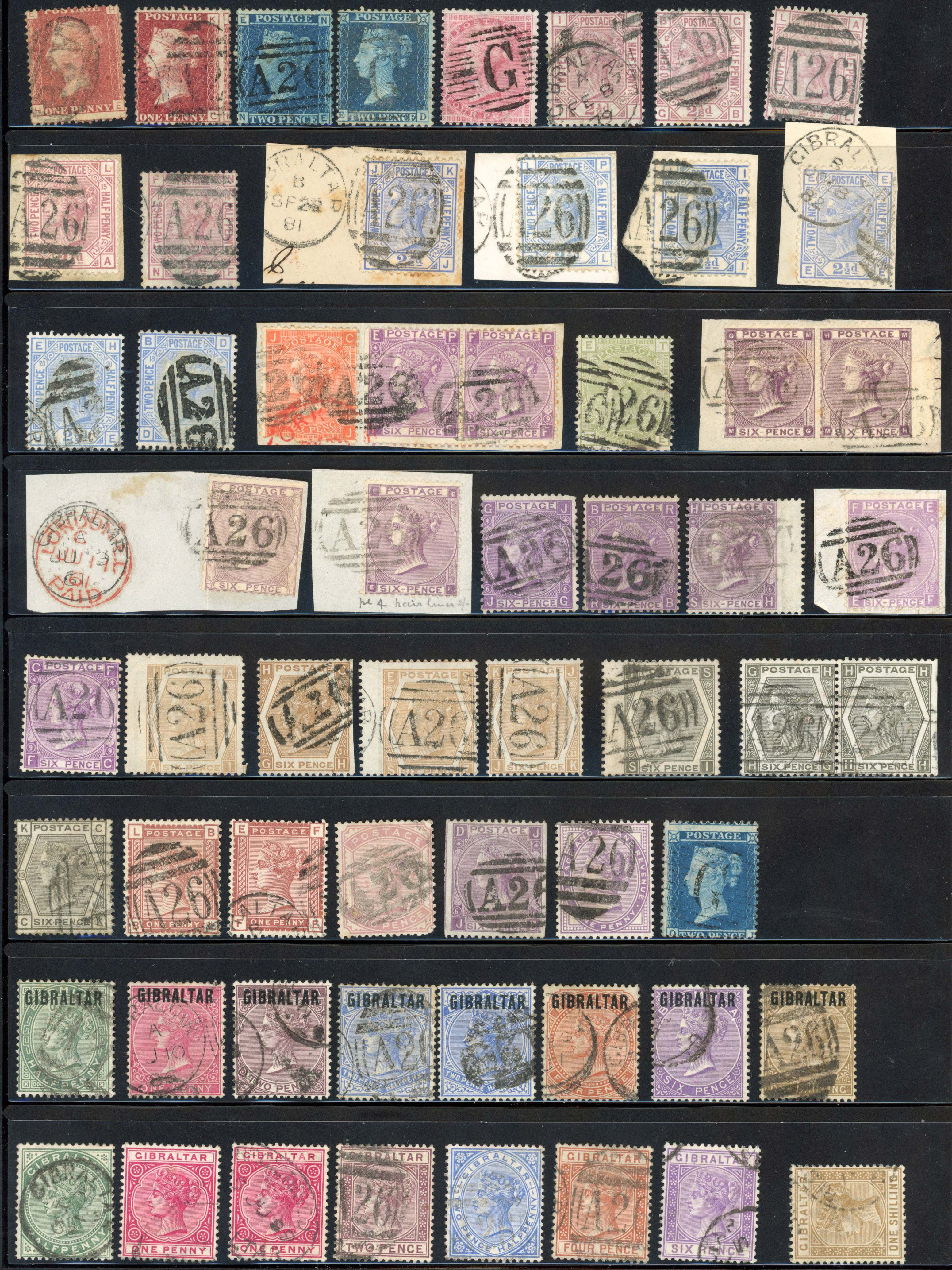 Gibraltar 1855-1933 collection used