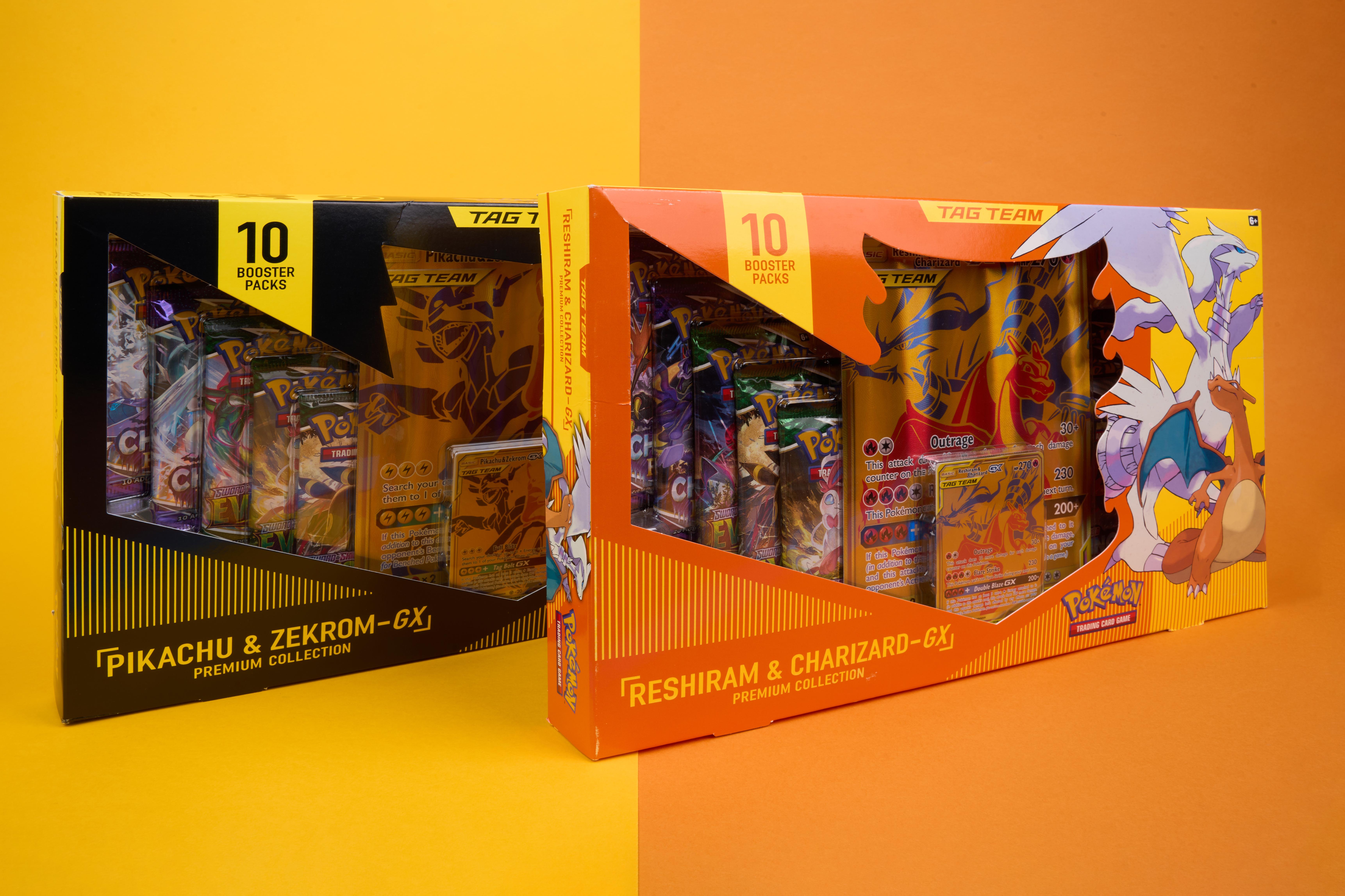 SEALED x2 Premium Collections - Charizard & Reshiram GX, Pikachu & Zekrom GX - 2021
