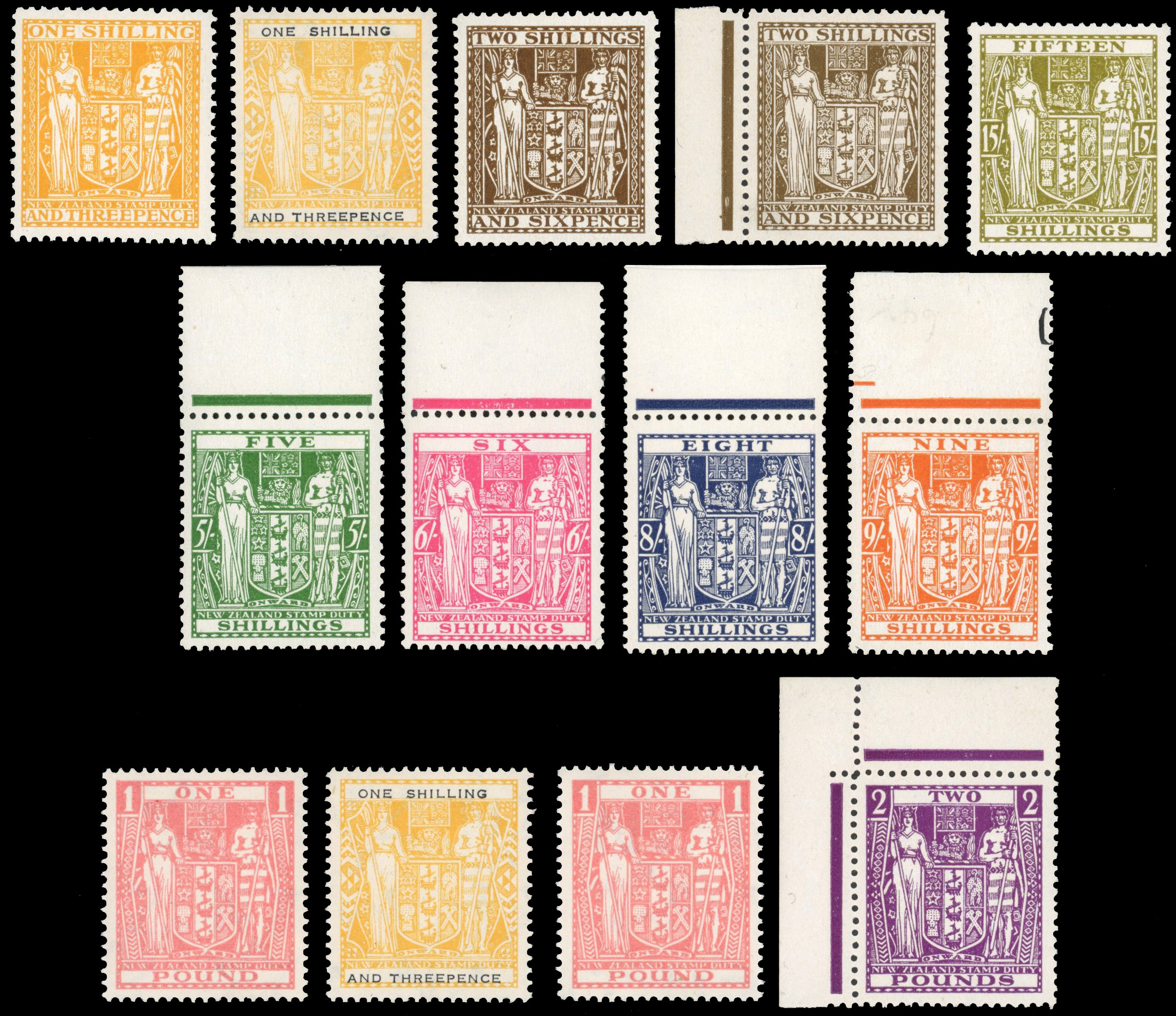 NZ SG F191/218 1940-58 Postal Fiscal group mint
