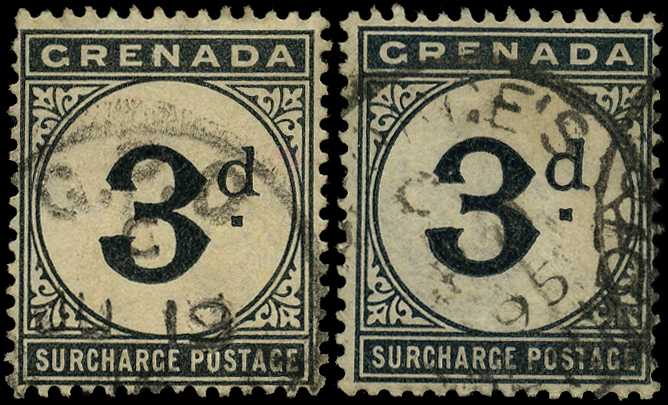 1892 and 1906 3d Postage Due, both with...
