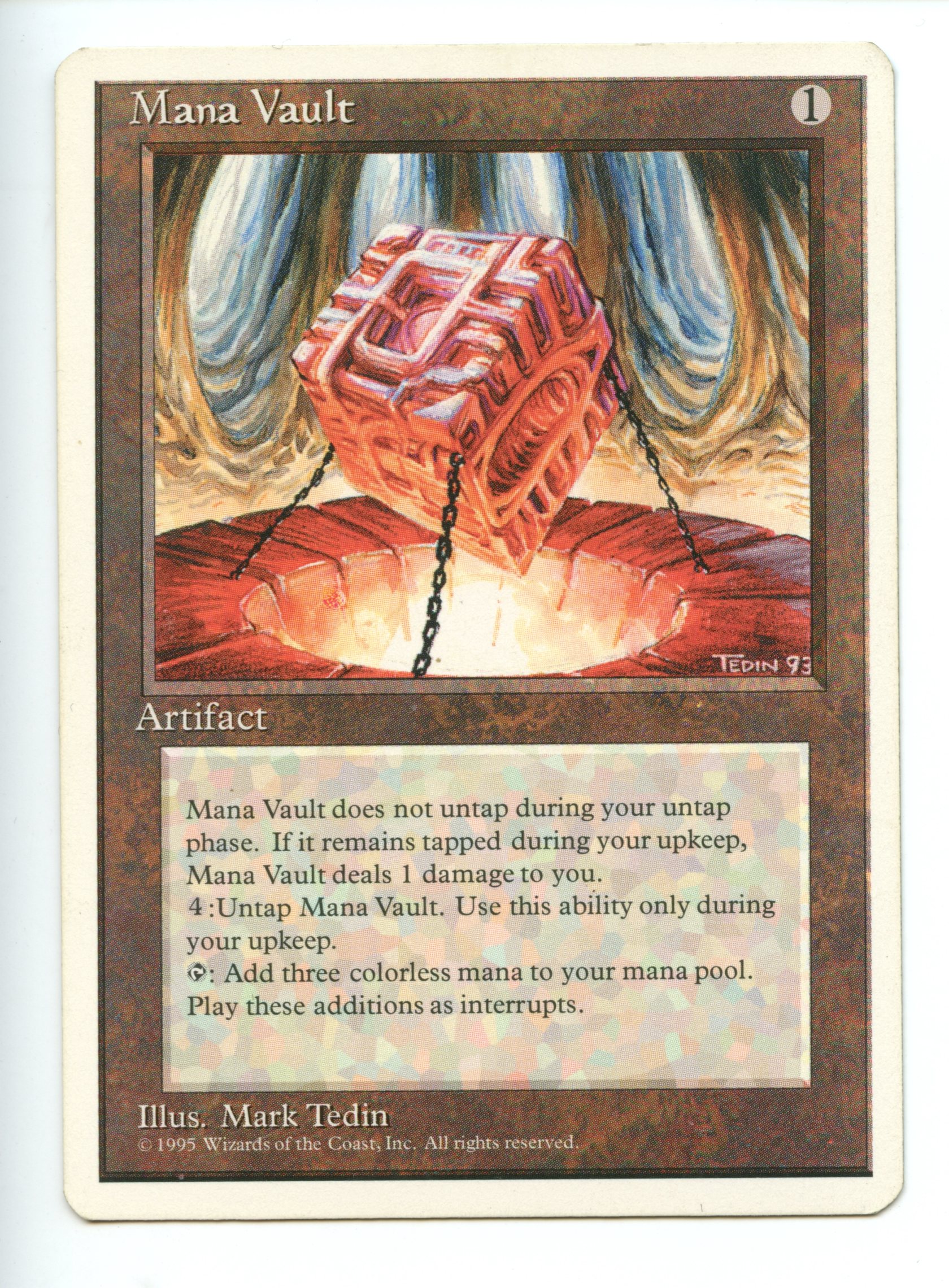 Magic the Gathering - Mana Vault  - 4th Edition - Lightly Played