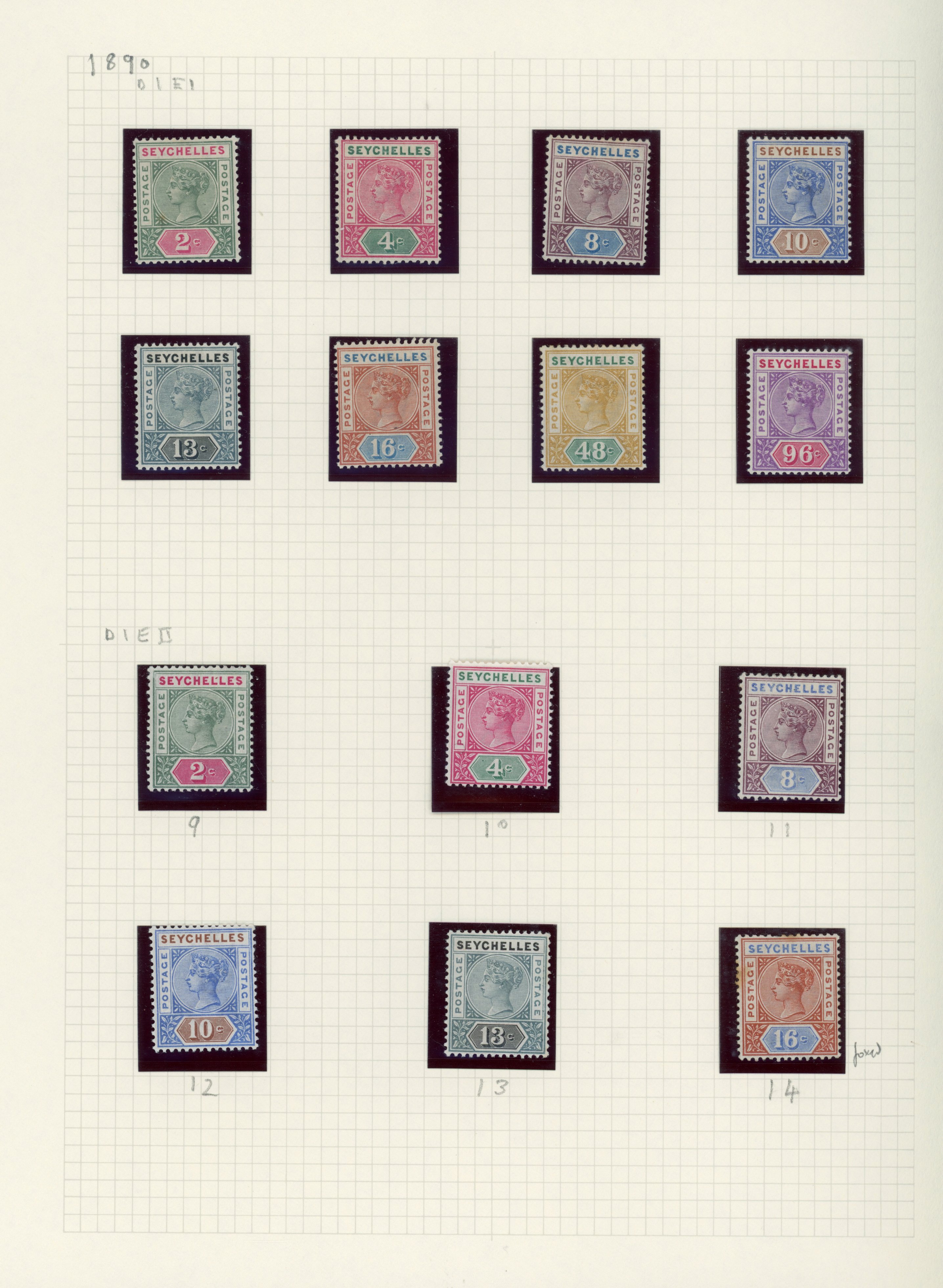 Seychelles 1890-1935 collection mint