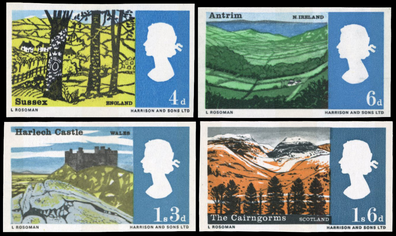 GB SG 689-92 1966 Landscapes imprimaturs