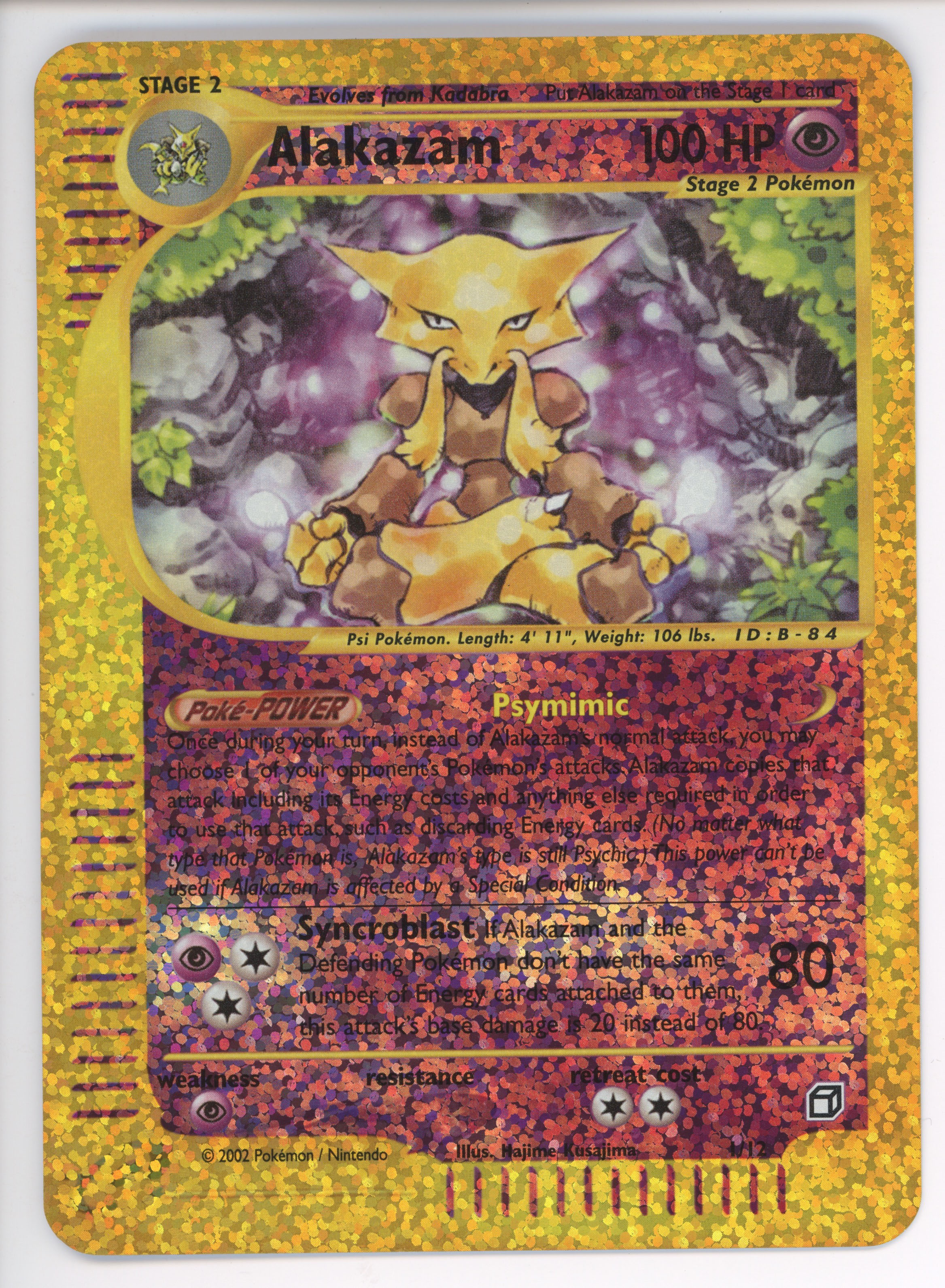 Pokémon TCG - Alakazam Expedition Box Topper Jumbo Card #1/12