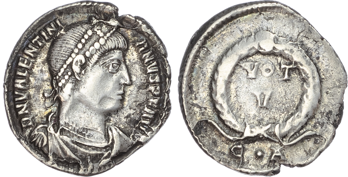 Valentinian I (AD 364-375) AR Siliqua, Constantinople, 1st Officina, AD 364-367, 2.04g. 