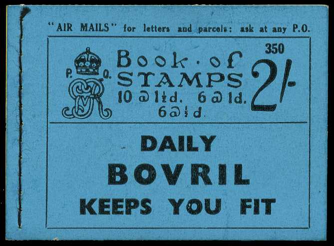 1936 (September) 2/- booklet (#350). Perfs...