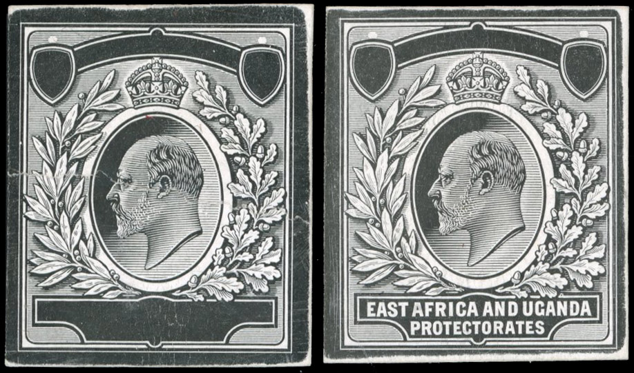 KUT 1903-4 two cut-down Master Die Proofs for the high values