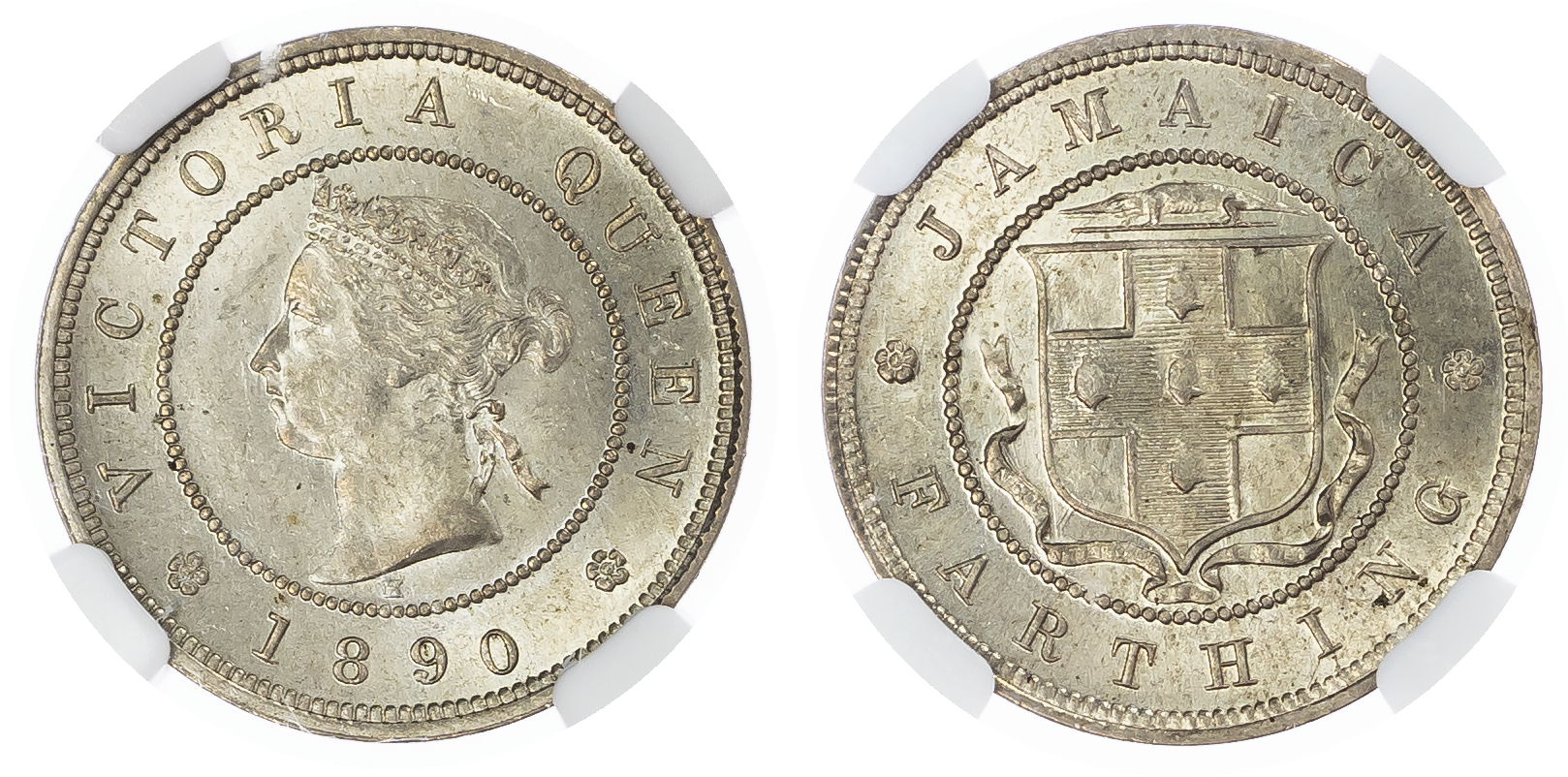 Jamaica, British Colonial. Victoria CU-NI Farthing. Heaton mint (Birmingham), 1890H. 