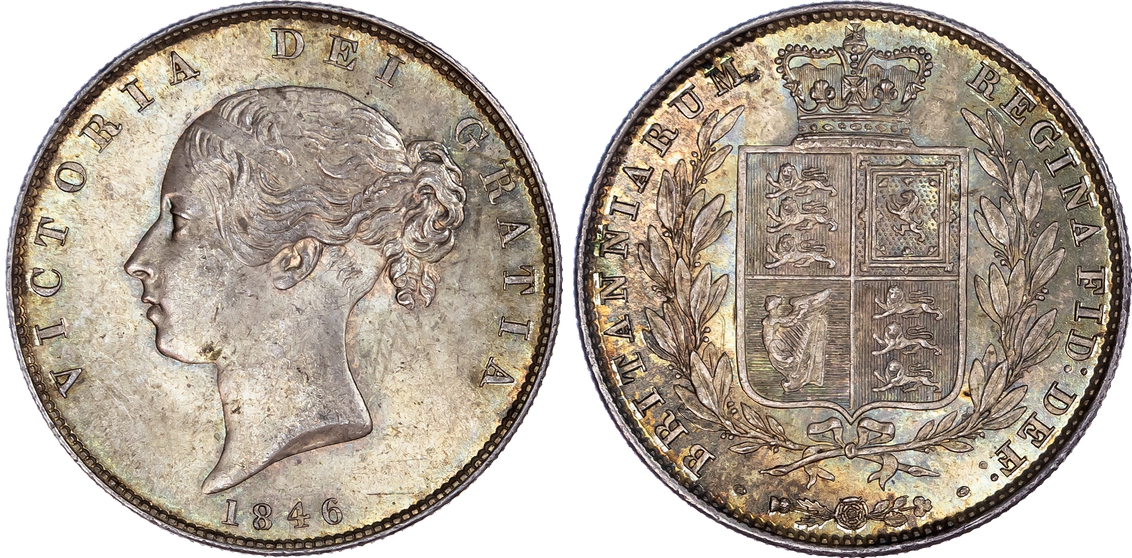 Victoria (1837-1901), Halfcrown, 1846