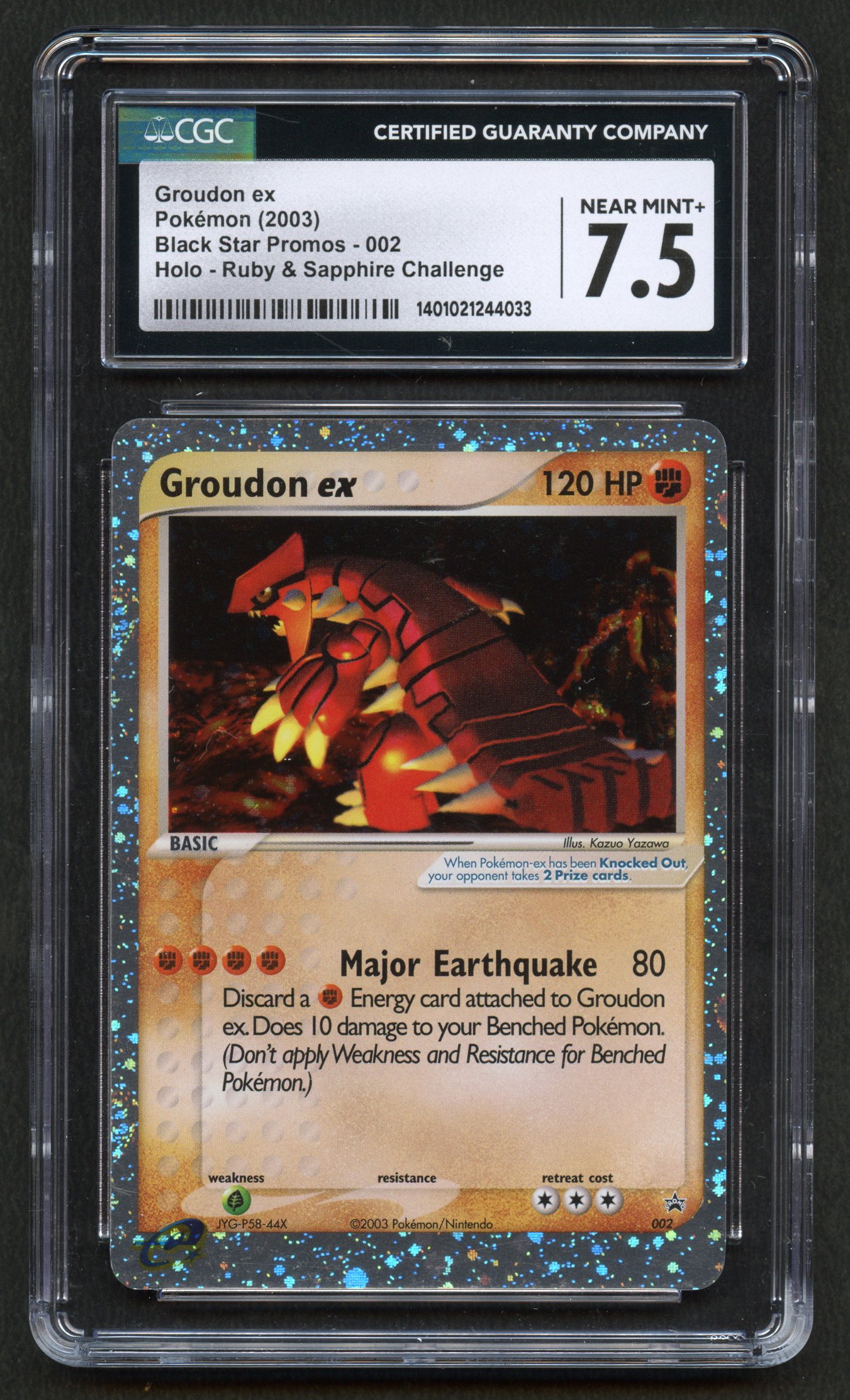 CGC 7.5 Groudon ex - Holo Black Star Promo #2