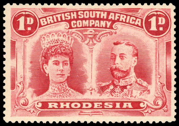 † 1d carmine-lake perf 15 SG 170a, position 36B mint